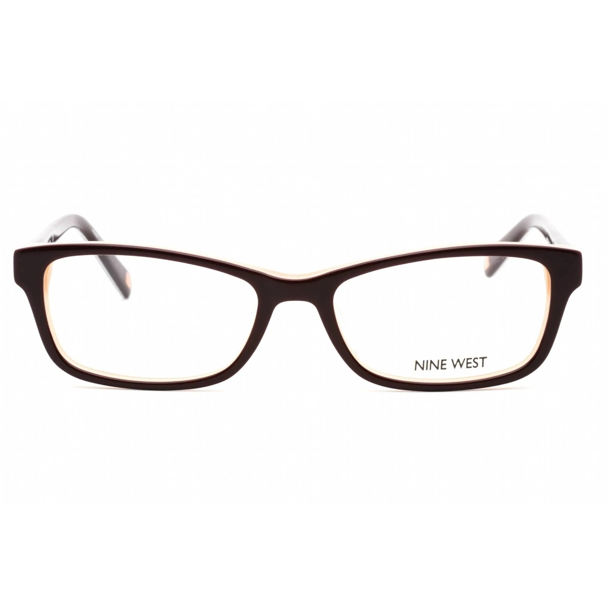 Nine West Women's Eyeglasses - Plum Laminate Plastic Rectangular Frame | NW5134 506
