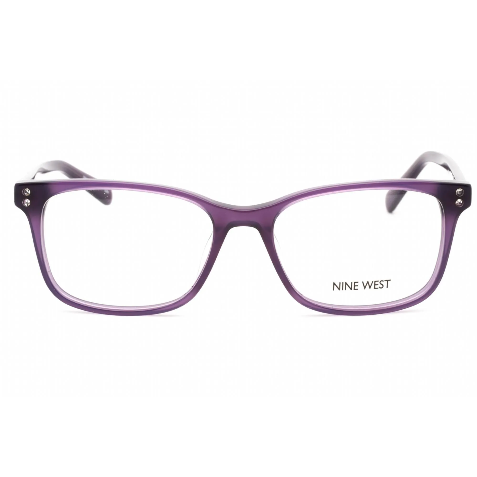 Nine West Women's Eyeglasses - Purple Plastic Full Rim Rectangular Frame | NW5195 500