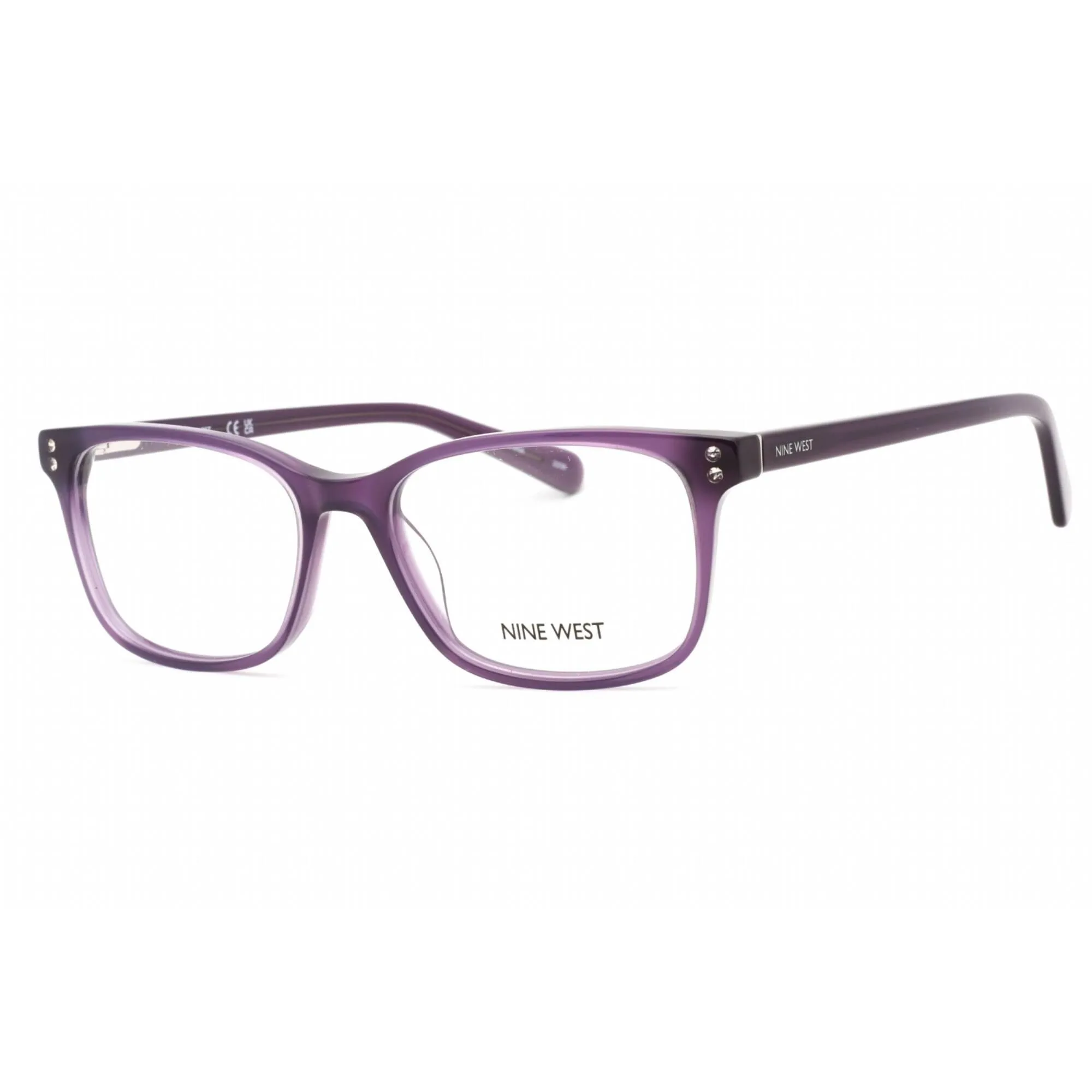 Nine West Women's Eyeglasses - Purple Plastic Full Rim Rectangular Frame | NW5195 500