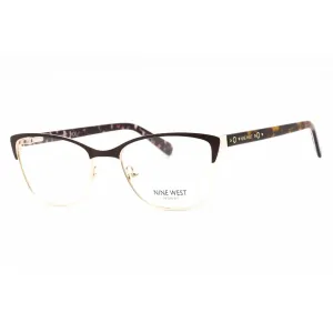 Nine West Women's Eyeglasses - Satin Solid Brown Cat Eye Metal Frame | NW8011 200