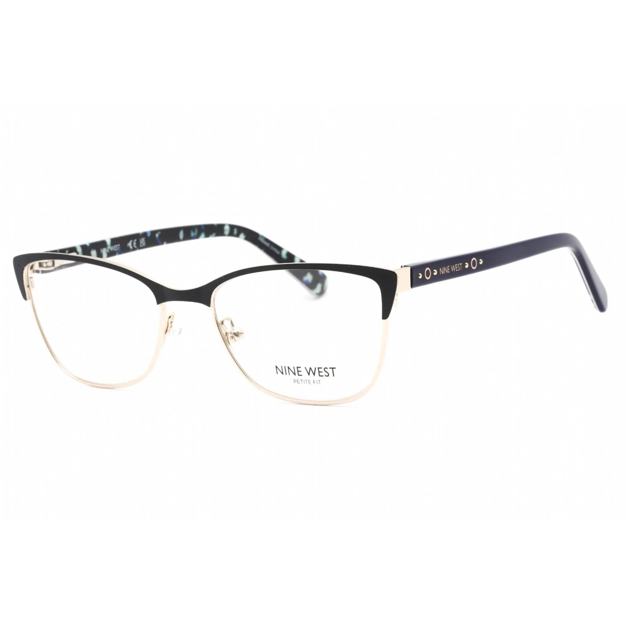 Nine West Women's Eyeglasses - Satin Solid Navy Cat Eye Full Rim Frame | NW8011 400