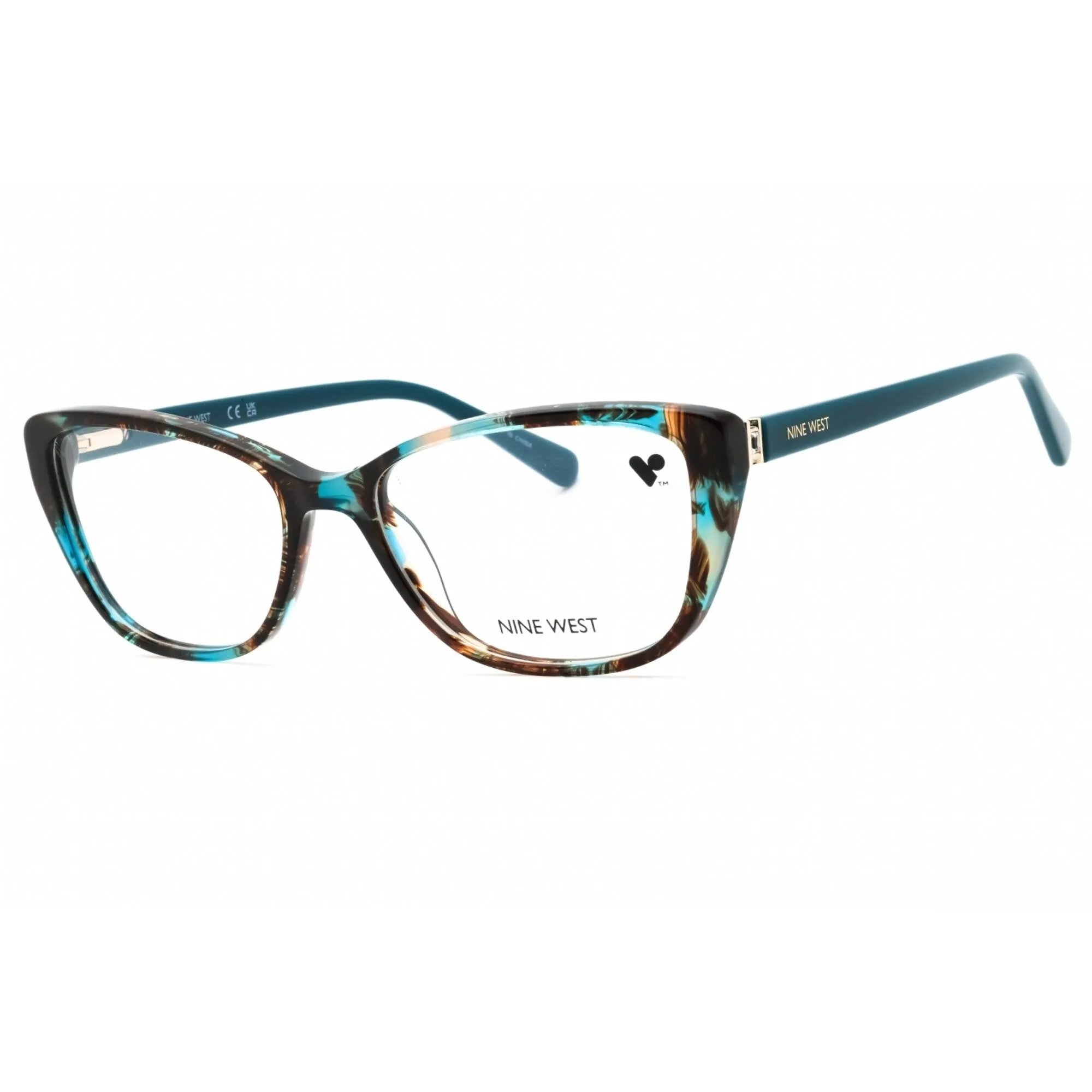 Nine West Women's Eyeglasses - Teal Tortoise Acetate Cat Eye Shape Frame | NW5206 234
