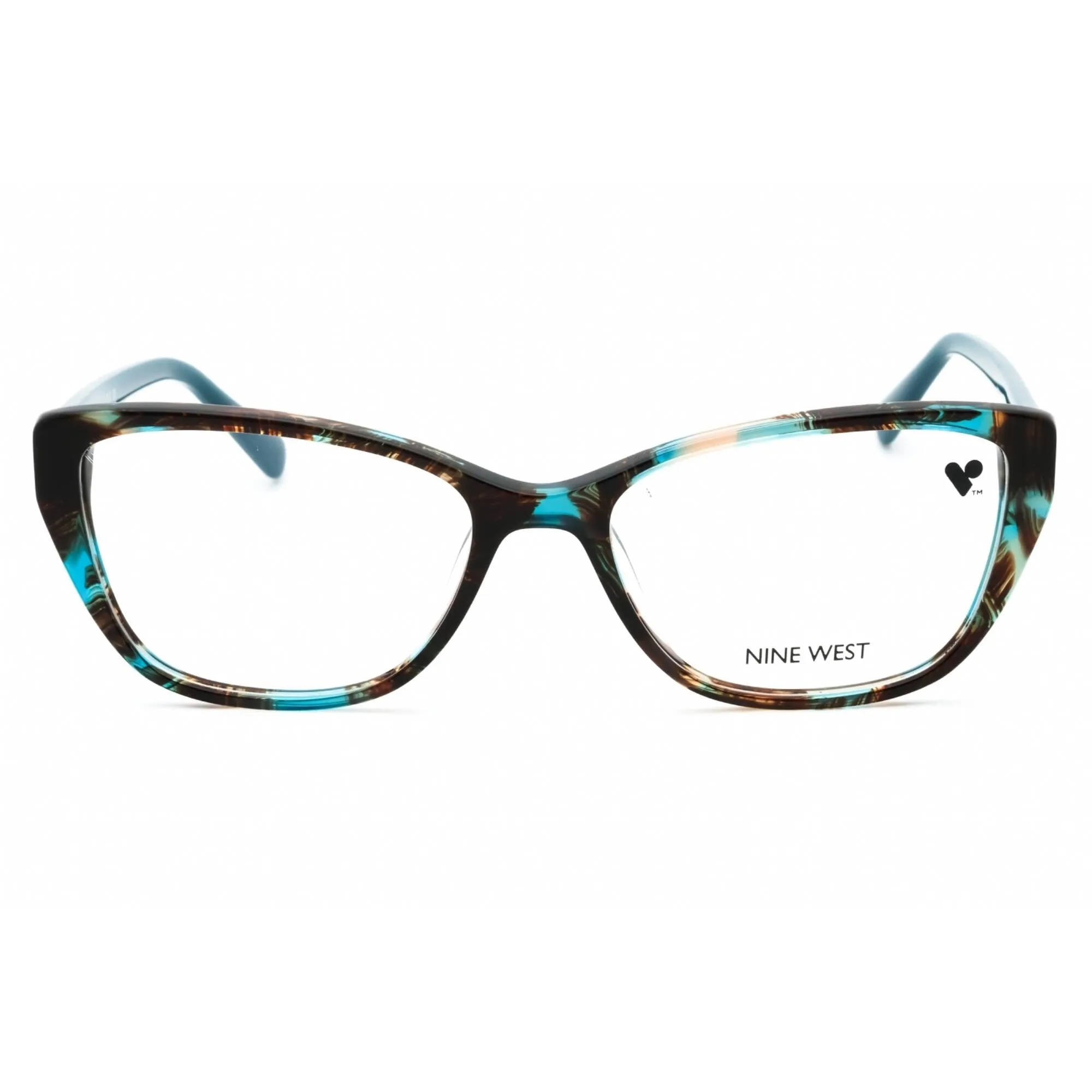 Nine West Women's Eyeglasses - Teal Tortoise Acetate Cat Eye Shape Frame | NW5206 234
