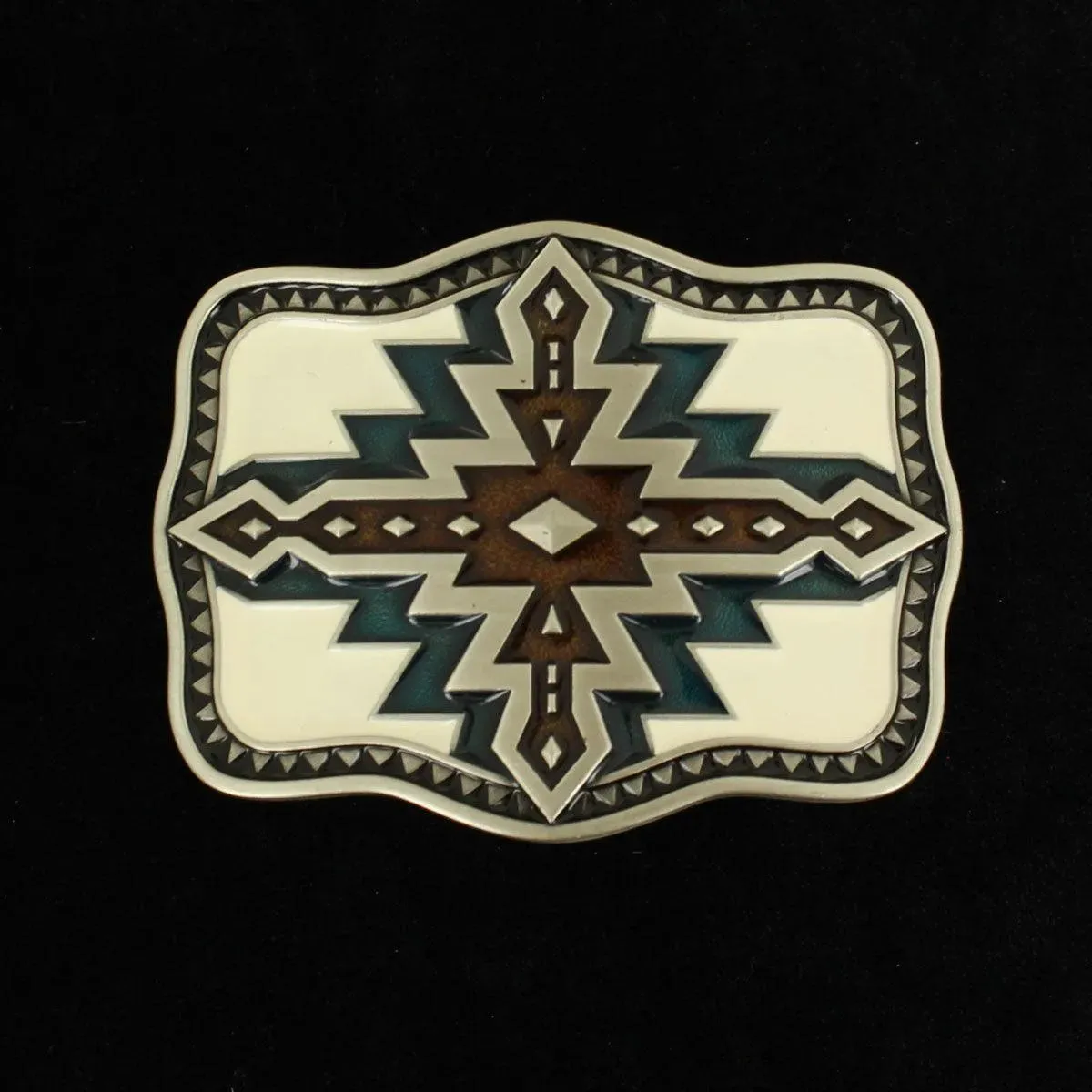 Nocona Multicolored Western Cross - Belt Buckle