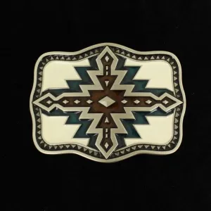 Nocona Multicolored Western Cross - Belt Buckle