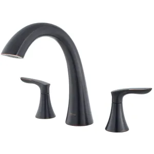 Pfister RT65WRY Weller 3-Hole Roman Tub, Trim Only, Tuscan Bronze