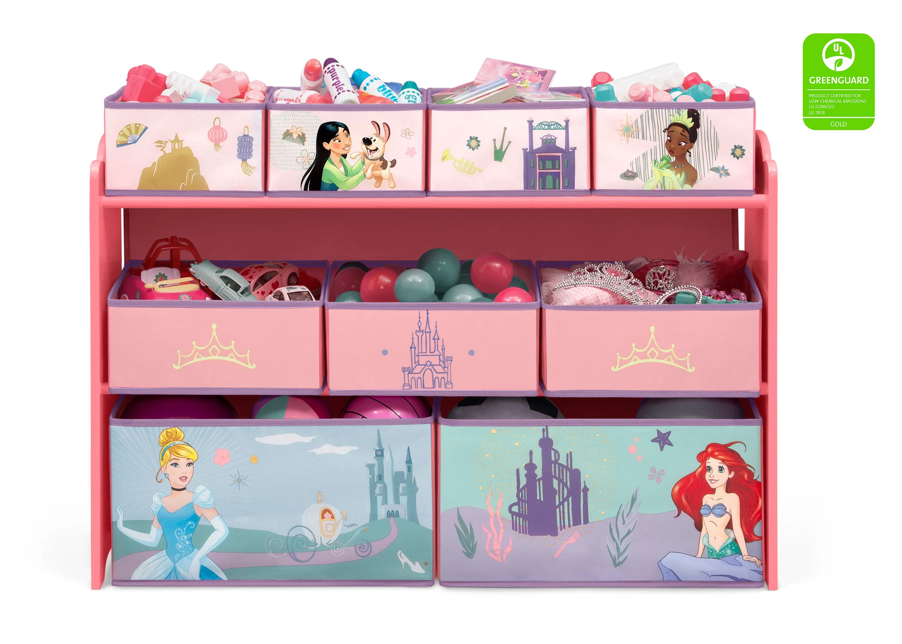 Princess Deluxe 9 Bin Design and Store Toy Organizer