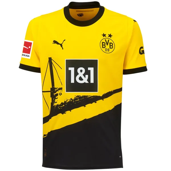 Puma Borussia Dortmund Thorgan Hazard Home Jersey w/ Bundesliga Patch 23/24 (Cyber Yellow/Puma Black)