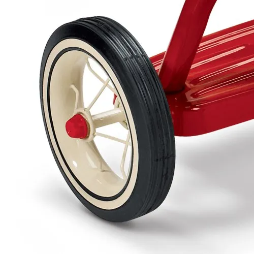 Radio Flyer, Classic Red Dual Deck Tricycle, 12" Front Wheel, Red
