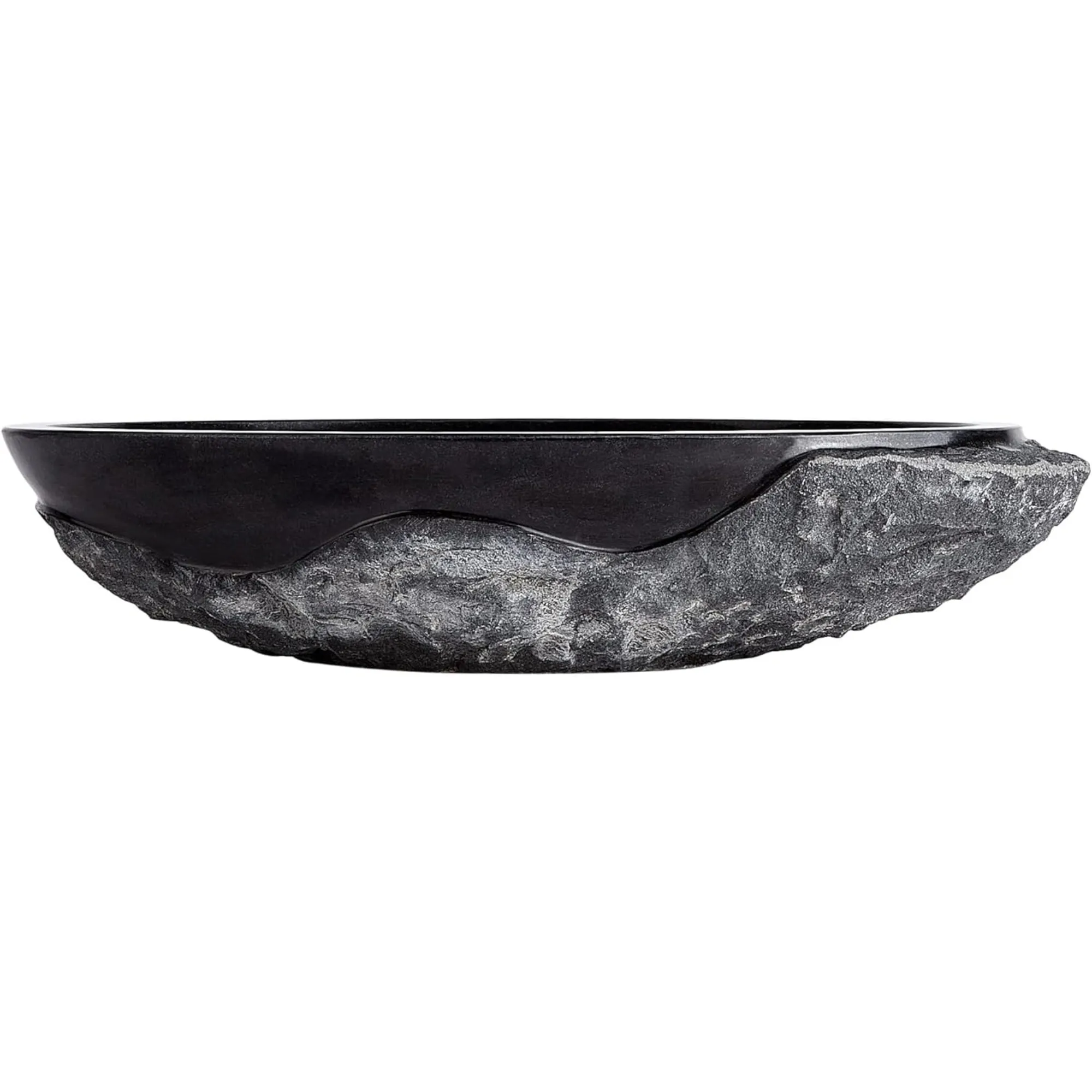 Signature Hardware 484617 Tarryton 22" Specialty Granite Vessel Bathroom Sink, Black Granite