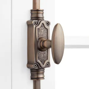 Signature Hardware 968917 Stepney Brass Door Cremone Bolt - Antique Brass