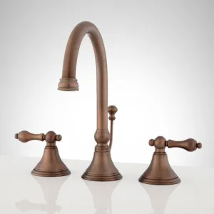 Signature Hardware RS-824-3-ORB-ml Melanie Widespread Lavatory Faucet with Metal Lever Handles - Oil Rubbed Bronze