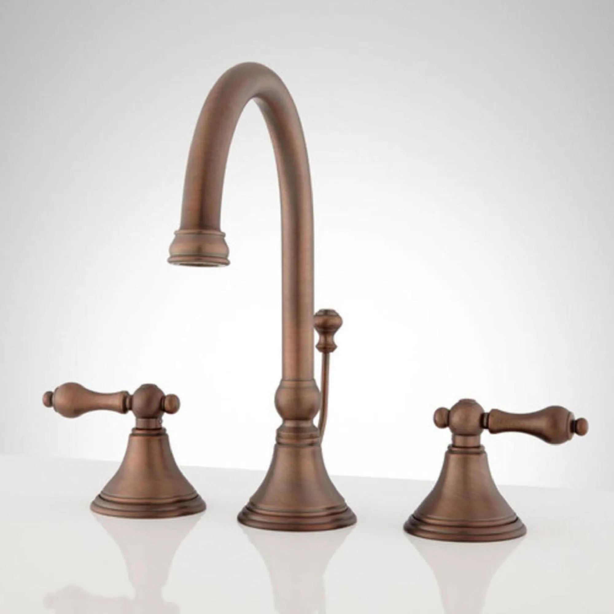 Signature Hardware RS-824-3-ORB-ml Melanie Widespread Lavatory Faucet with Metal Lever Handles - Oil Rubbed Bronze