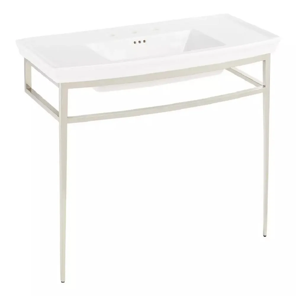 Signature Hardware SH663034PN Olney Metal Stand - Polished Nickel