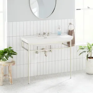 Signature Hardware SH663034PN Olney Metal Stand - Polished Nickel