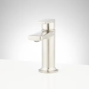 Signature Hardware SHWSCBW107ZBN Berwyn 1.2 GPM Single Hole Bathroom Faucet with Pop-Up Drain Assembly, Brushed Nickel