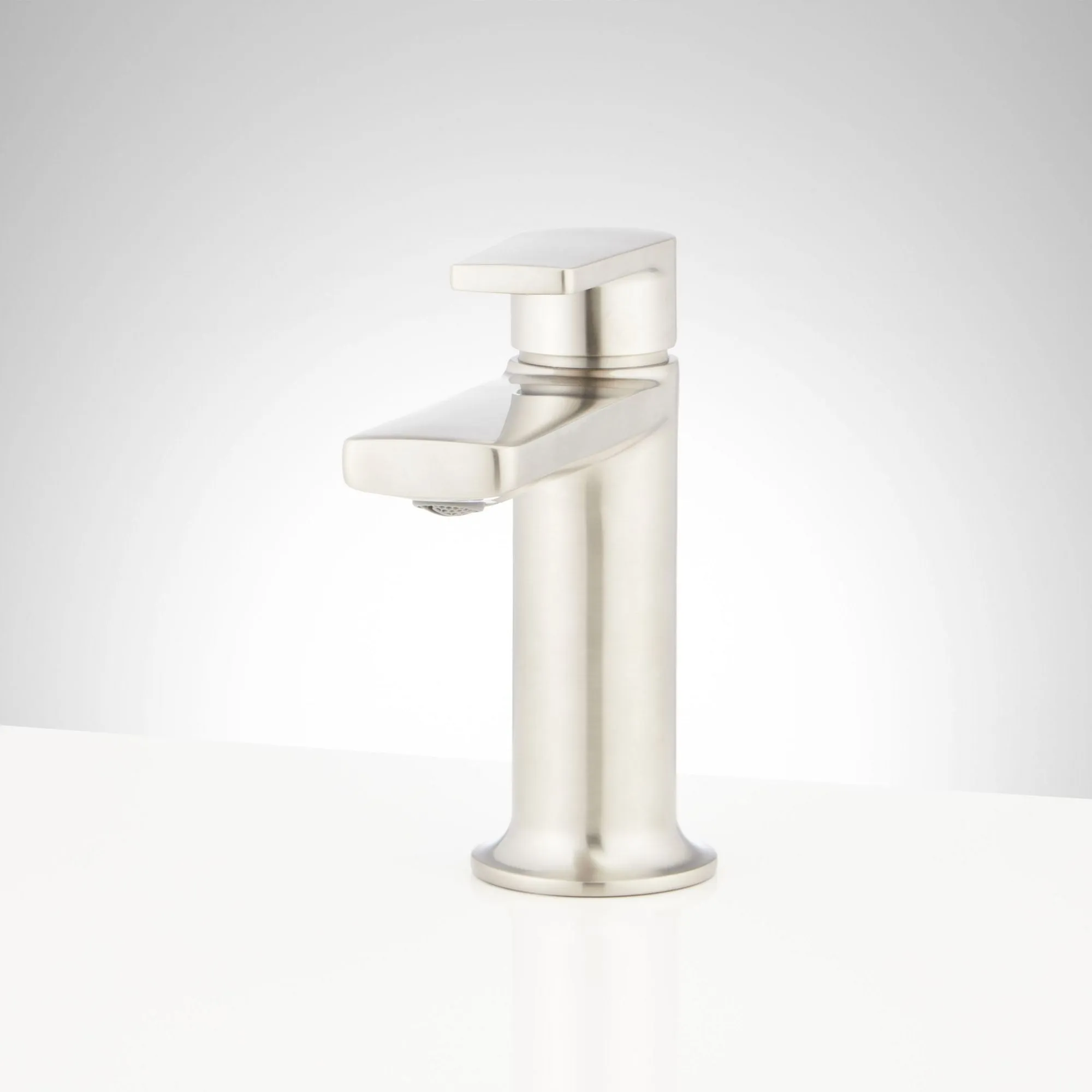 Signature Hardware SHWSCBW107ZBN Berwyn 1.2 GPM Single Hole Bathroom Faucet with Pop-Up Drain Assembly, Brushed Nickel