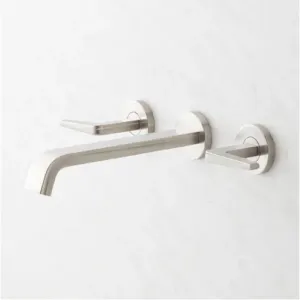 Signature Hardware SHWSCDR207CP Drea 1.2 GPM Wall Mounted Widespread Bathroom Faucet with Pop-Up Drain Assembly, Chrome