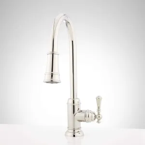Signature Hardware SHXCAM107PN Amberley Kitchen Faucet, 448174 Polished Nickel