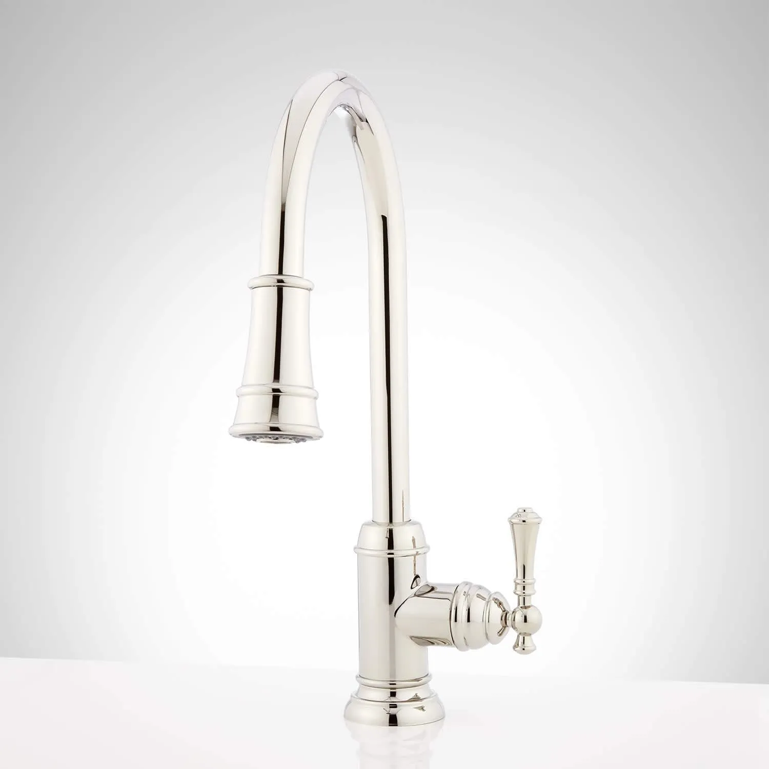 Signature Hardware SHXCAM107PN Amberley Kitchen Faucet, 448174 Polished Nickel