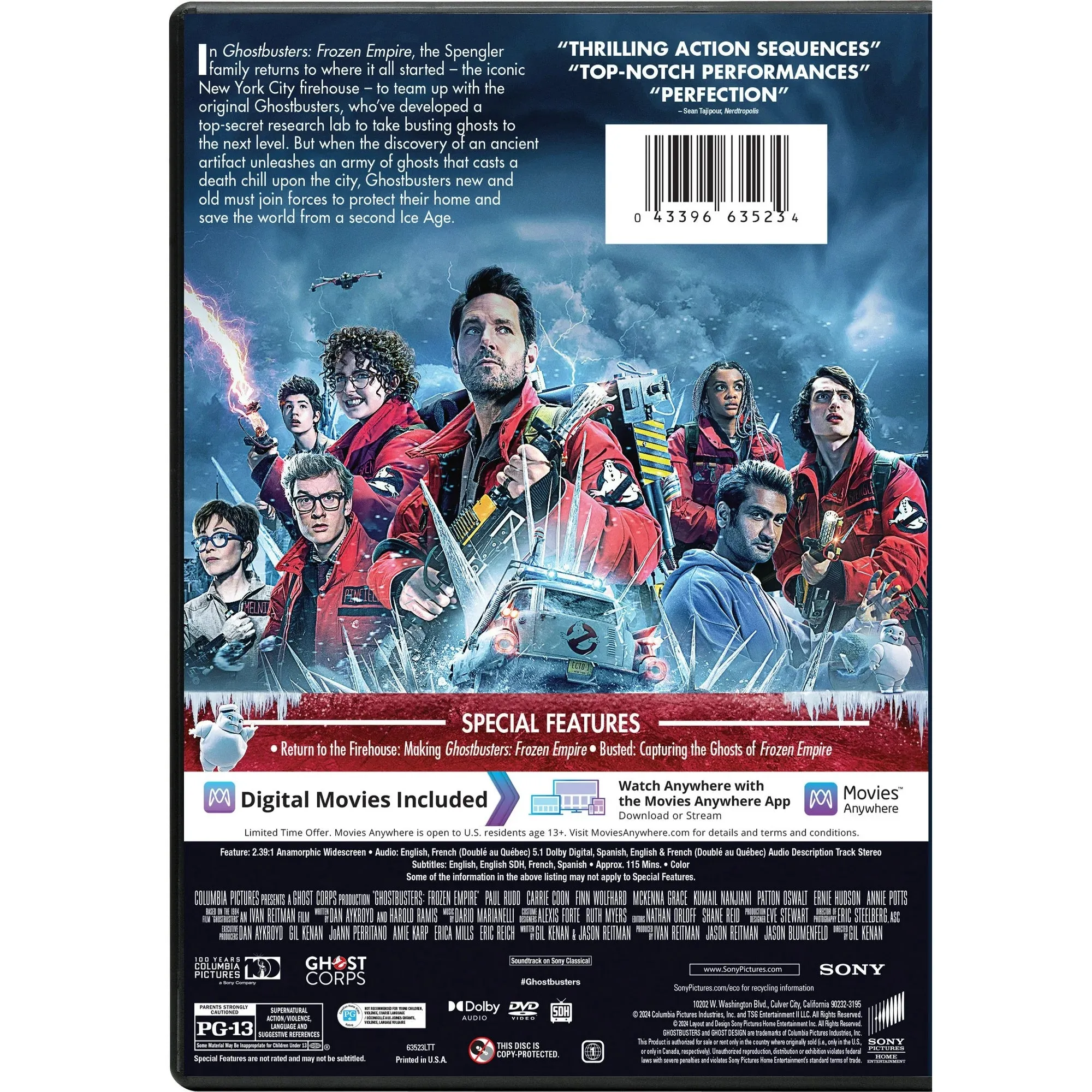 Sony Pictures Entertainment Ghostbusters: Frozen Empire (DVD   Digital Copy)