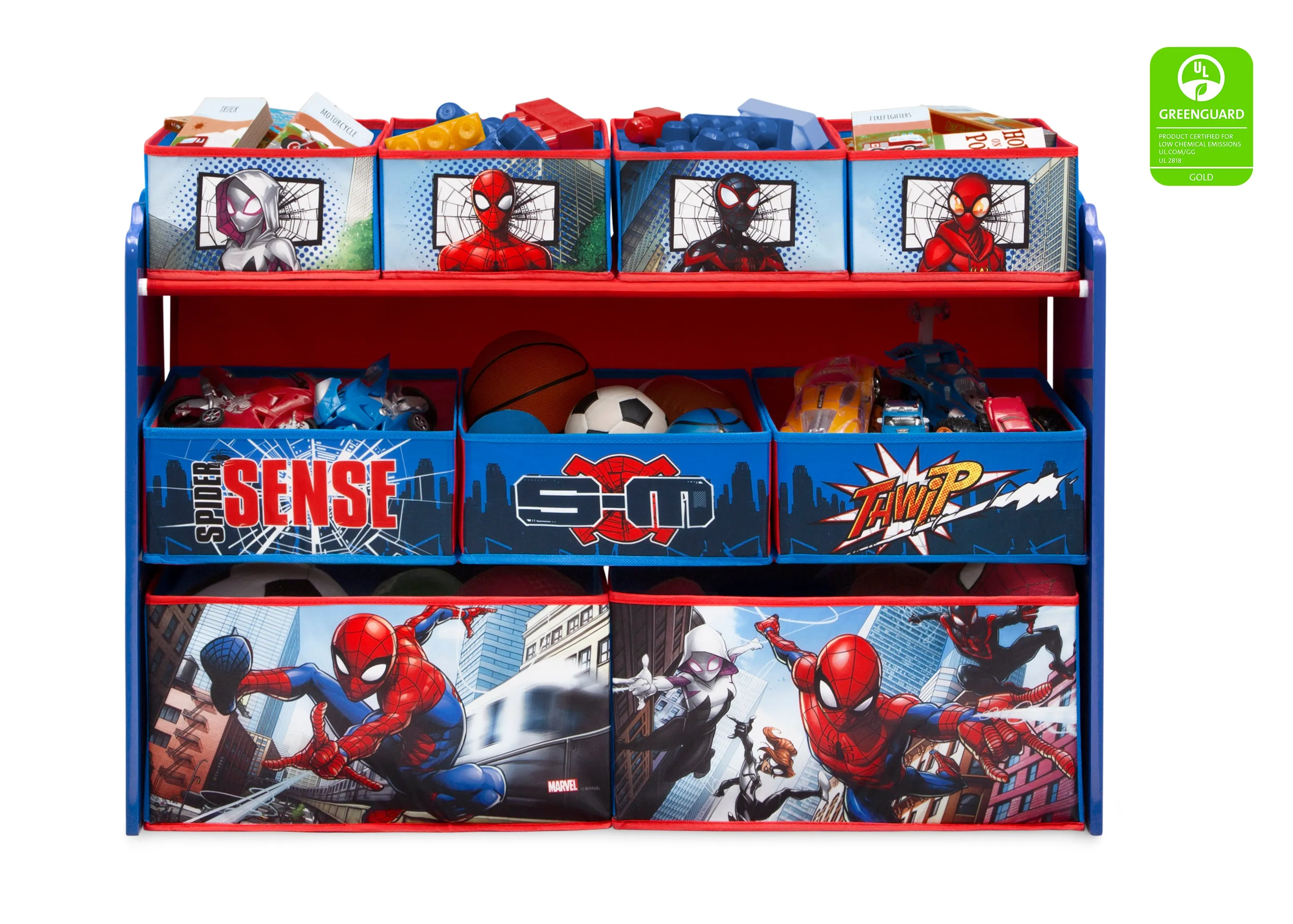 Spider-Man Deluxe 9 Bin Design and Store Toy Organizer