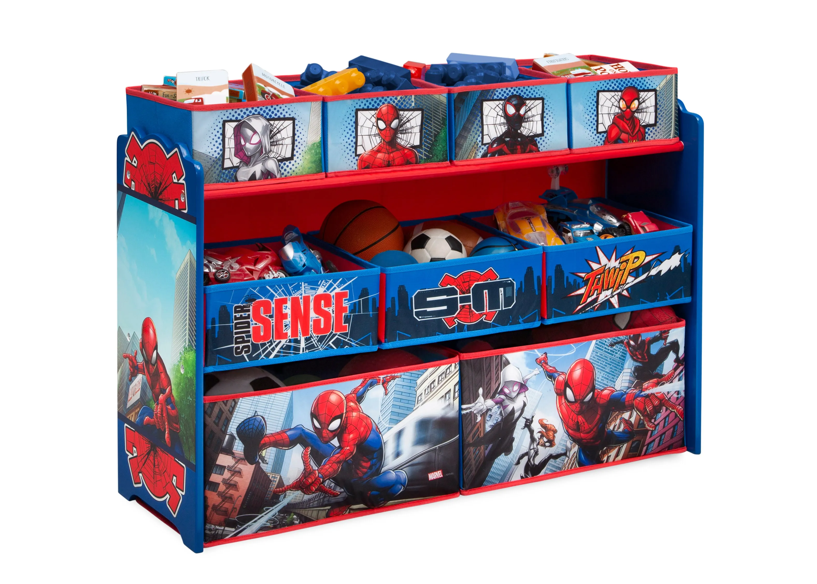 Spider-Man Deluxe 9 Bin Design and Store Toy Organizer