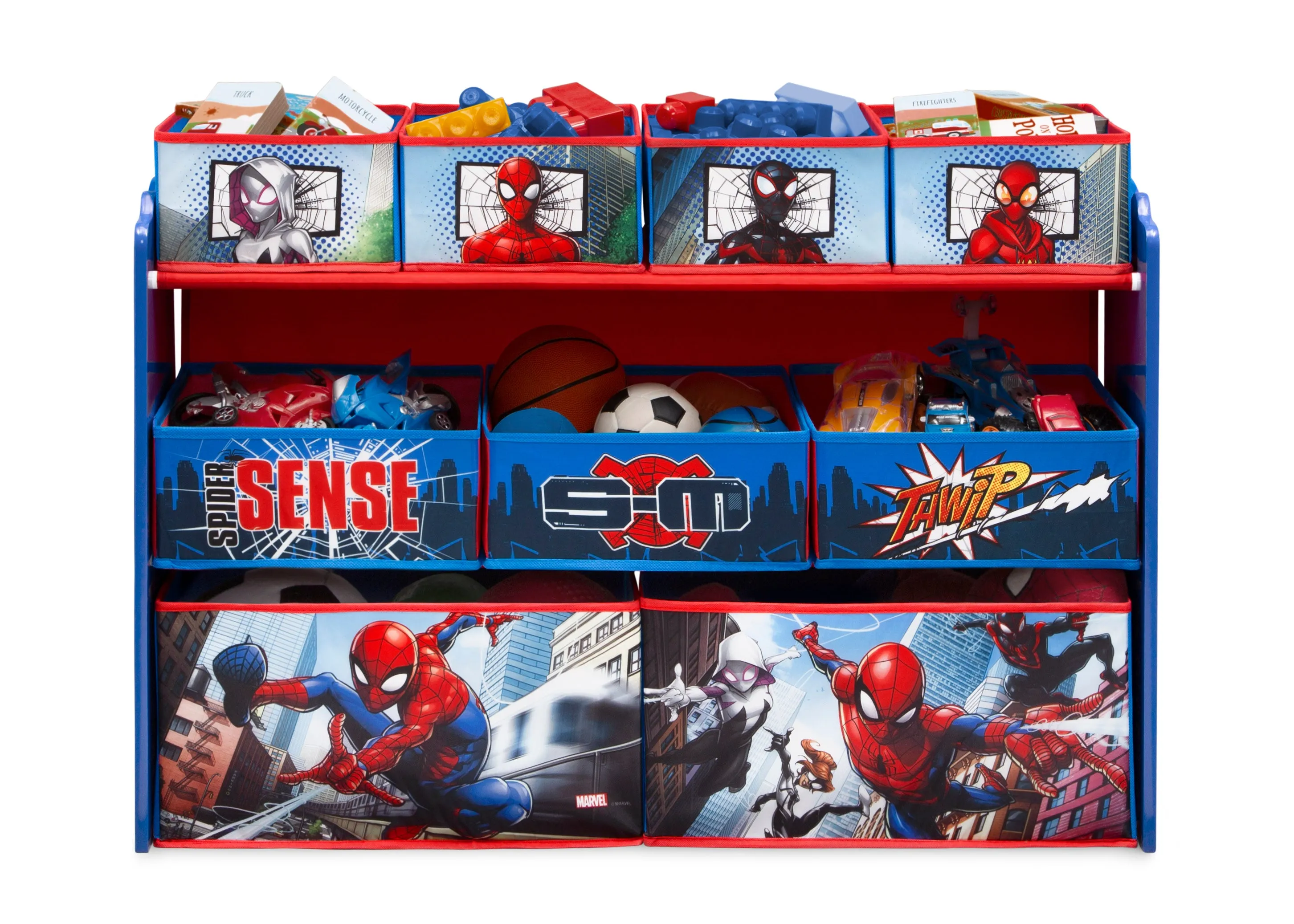 Spider-Man Deluxe 9 Bin Design and Store Toy Organizer