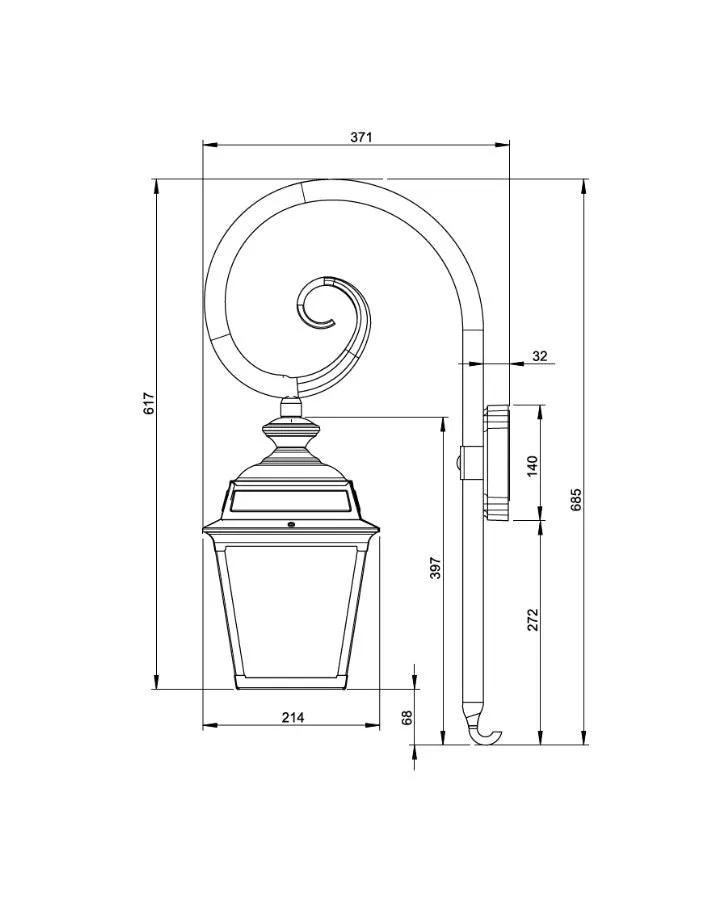 Traditional Ornamental Wall Lantern