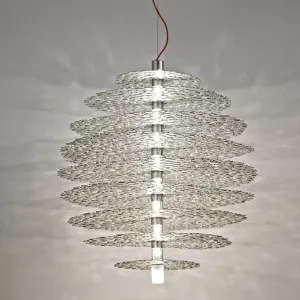 Tresor Gold Or Silver Plated Disc Ceiling Pendant  From Terzani