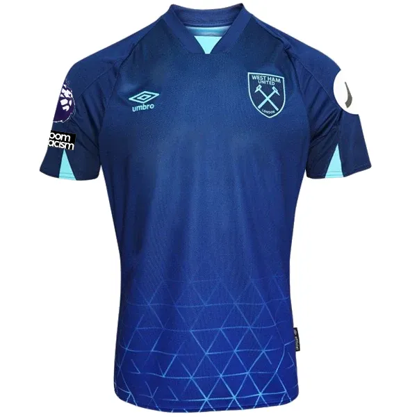 Umbro West Ham Kurt Zouma Third Jersey w/ EPL   No Room For Racism Patches 23/24 (Navy/Sky Blue)