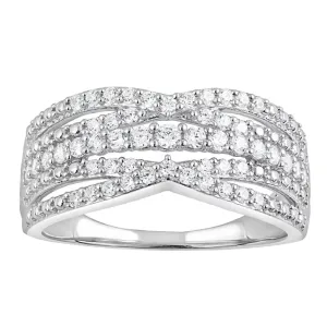 Unique Moments H-I, SI-I1 1/3 Ct Round Lab Grown Diamond Ring in Silver for Women SIZE 7