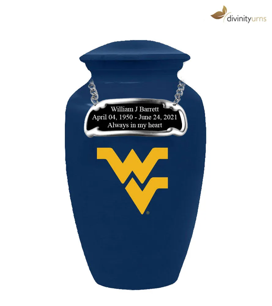 West Virginia Mountaineers Collegiate Cremation Urn