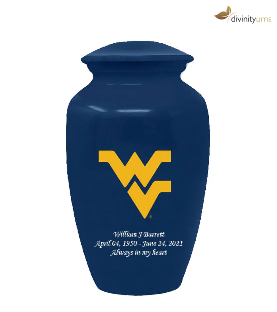 West Virginia Mountaineers Collegiate Cremation Urn