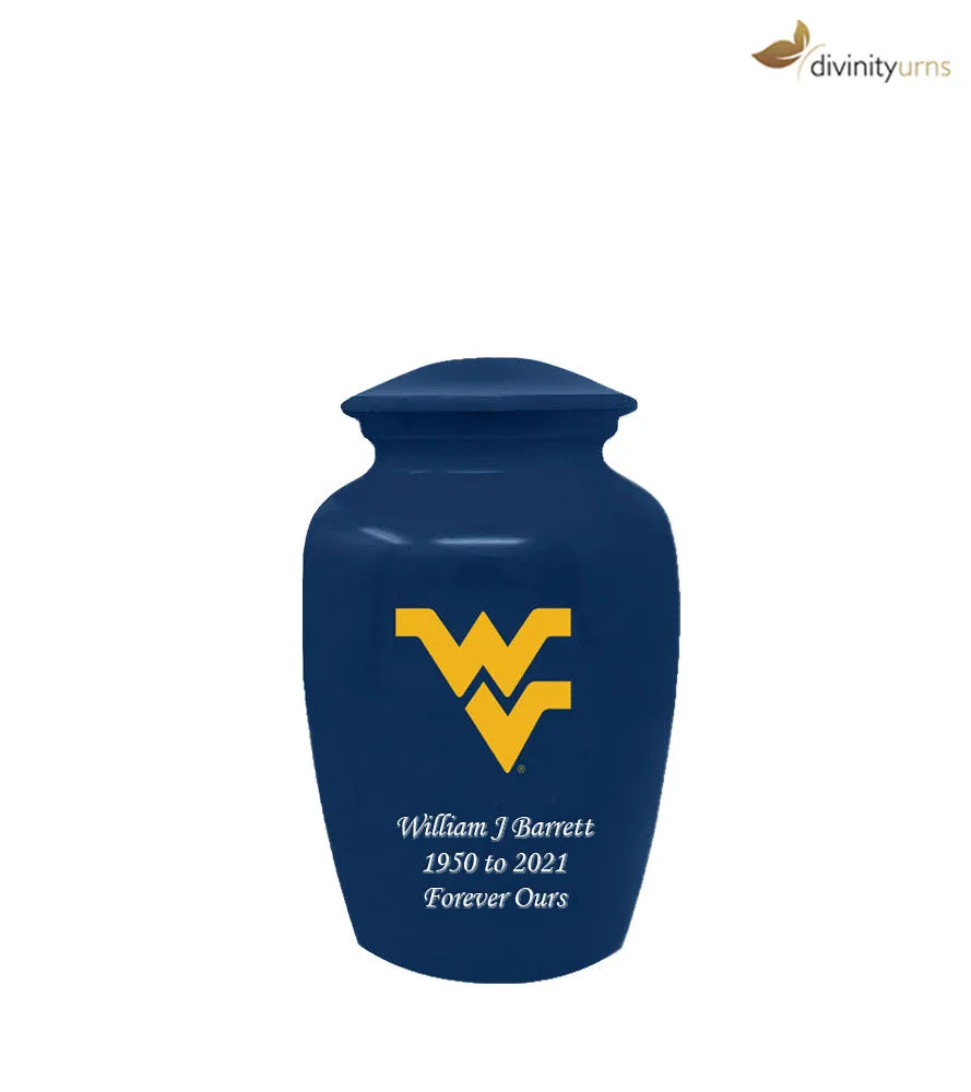 West Virginia Mountaineers Collegiate Cremation Urn