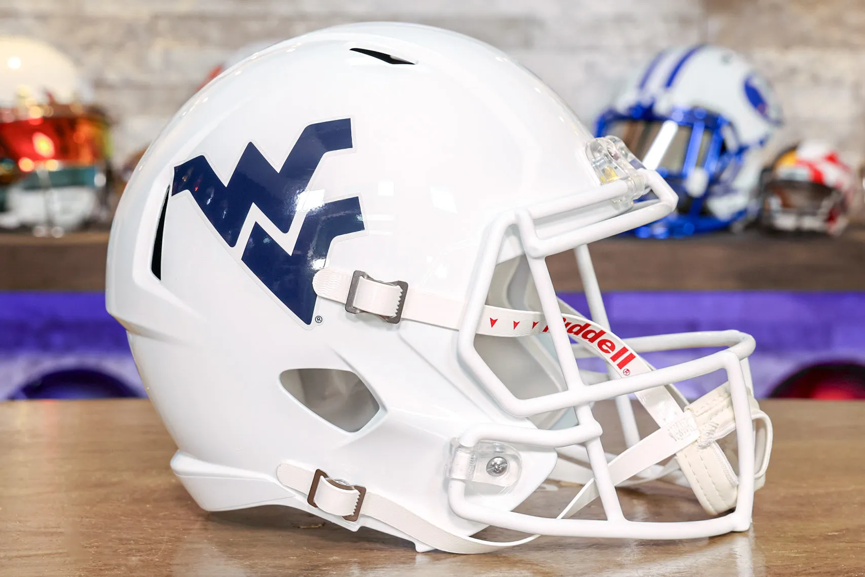 West Virginia Mountaineers Riddell Speed Display Helmet - Stars and Stripes
