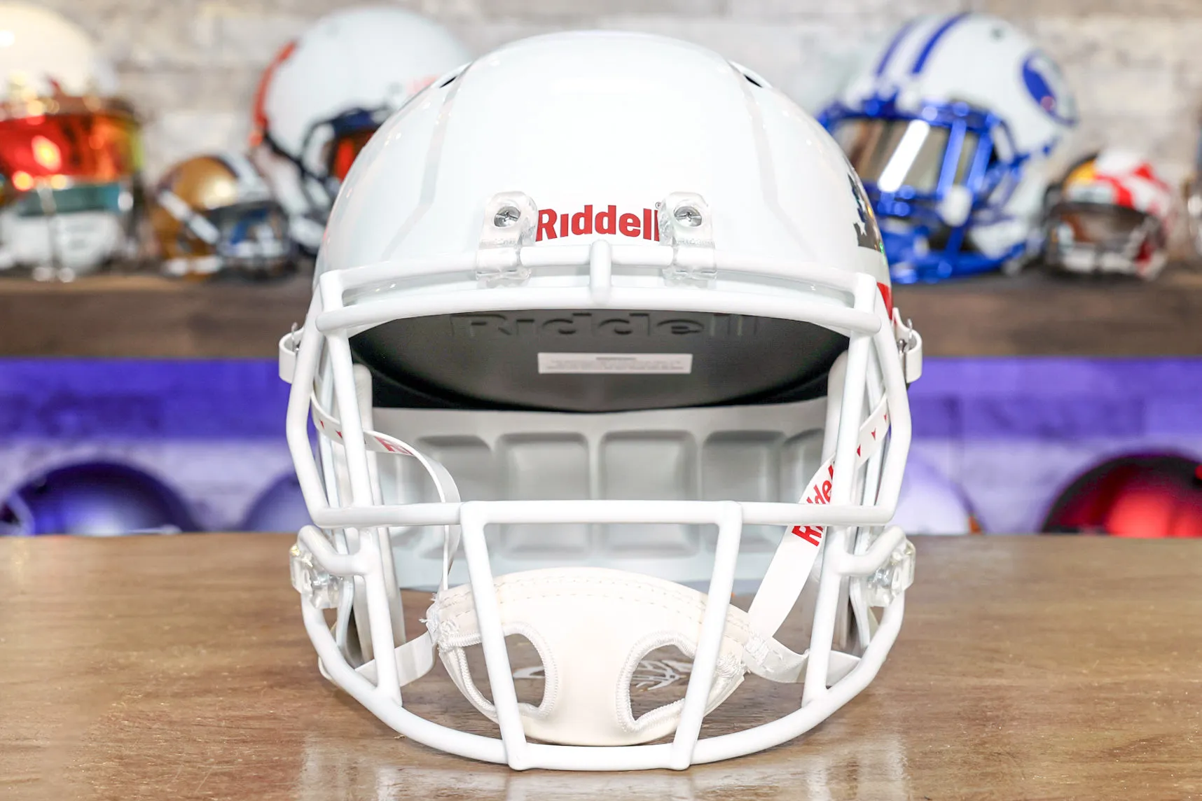 West Virginia Mountaineers Riddell Speed Display Helmet - Stars and Stripes
