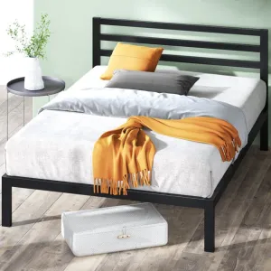 Zinus W-ASMPH-15Q Mia 38'' Metal Platform Bed Frame with Headboard, Queen